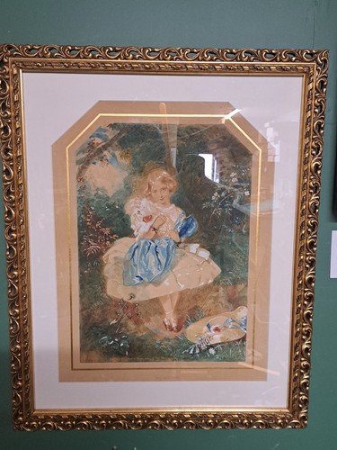 Antique chalon watercolour - e,