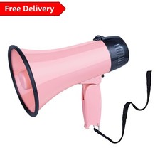 Battery-Powered Pink Bullhorn
