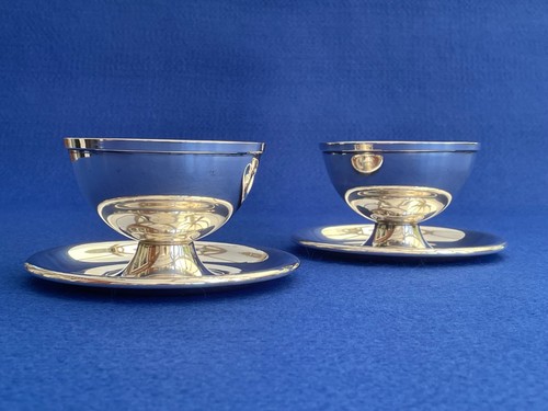 Pair antique silver plate - of,