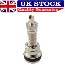 Motorcycle Motorbike Chrome Plated Tubeless Metal Tyre Valve - 8 MM
