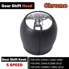 Fit For Opel CORSA C/TIGRA B/COMBO C Silver Cover Gear Shift Knob MT 5 Speed