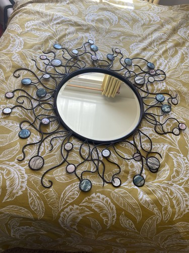 Sunburst mirror with mother - mirror,