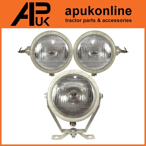 Pair white headlights plough - headlights,