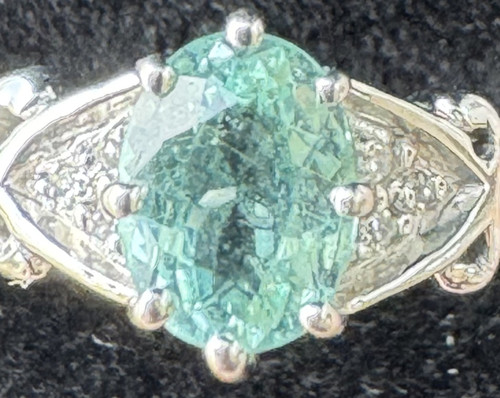 18ct white gold blue green - 18ct,