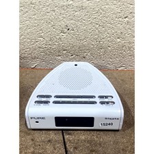 Pure Siesta Radio Alarm Clock White Digital Display DAB/FM Compact - For Parts