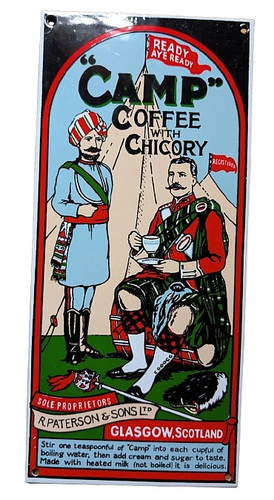 Camp coffee metal sign retro - camp,