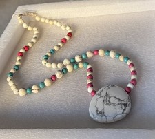 Gemstone Necklace, Repurposed