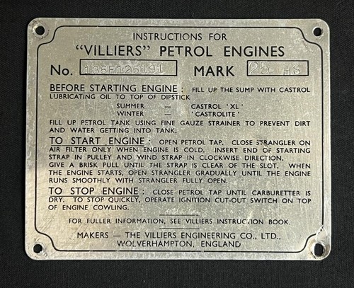 Villiers vintage petrol - vintage,