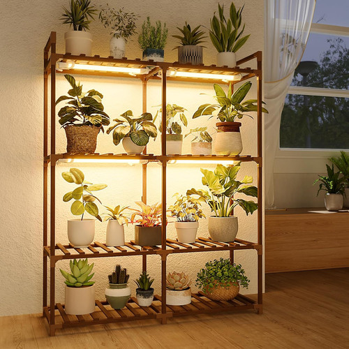 Plant stand with grow lights - stand,