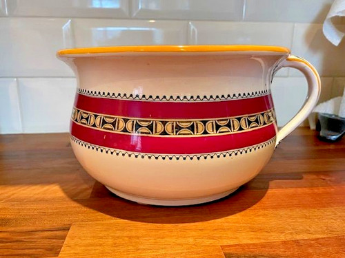 Antique chamber pot burgundy - antique,