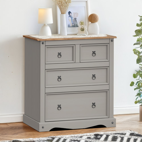 Corona chest drawers grey - chest,