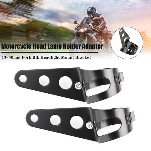 Black 50mm fork headlight - 43-50mm,