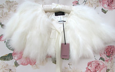 BNWT COAST Ivory FEATHER Fur Effect Shrug Bolero Shawl Tippet S/M/L 10/12/14 £60