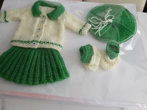 Green dolls clothes - green,