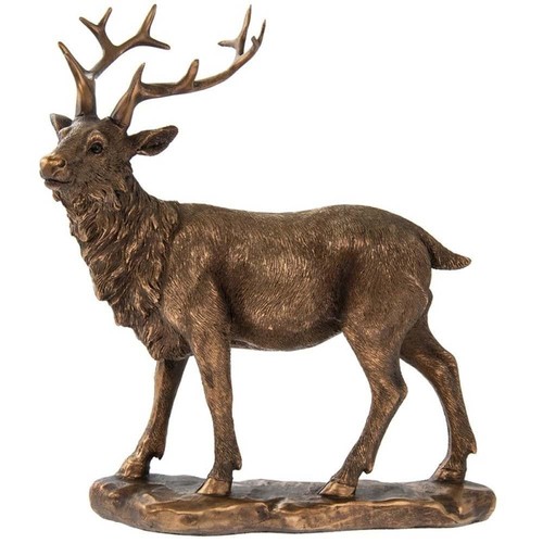Bronzed stag ornament - bronzed,