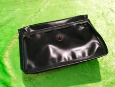 Vintage bicycle saddle bag 50s 60s Black Leatherette bike retro vinyl vegan