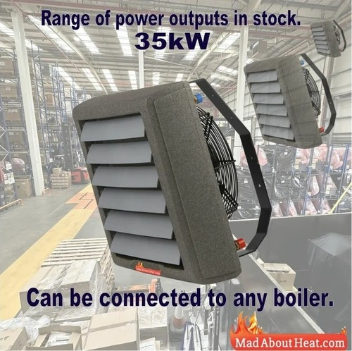 Hot air blower fan - fan, radiator