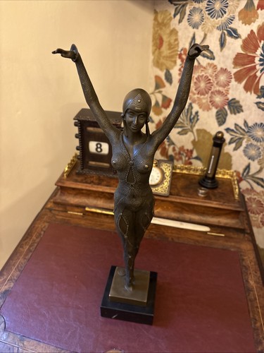 Large bronze dimitri chiparus - bronze,