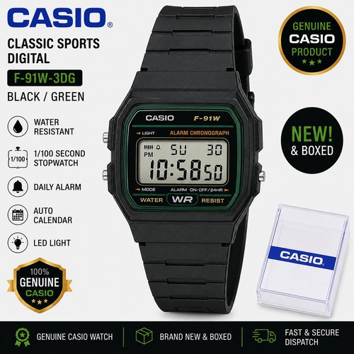 Genuine casio 91w 3dg - genuine, f-91w-3dg