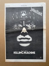 JUDAS PRIEST KILLING MACHINE POSTER SIZED original music press advert from 1978 