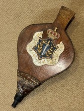 Antique Royal Harmony of Brussels Belgium Oak & Leather Fireplace Bellows