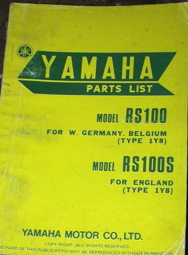 Yamaha rs100 type 1y8 rs100s - yamaha,