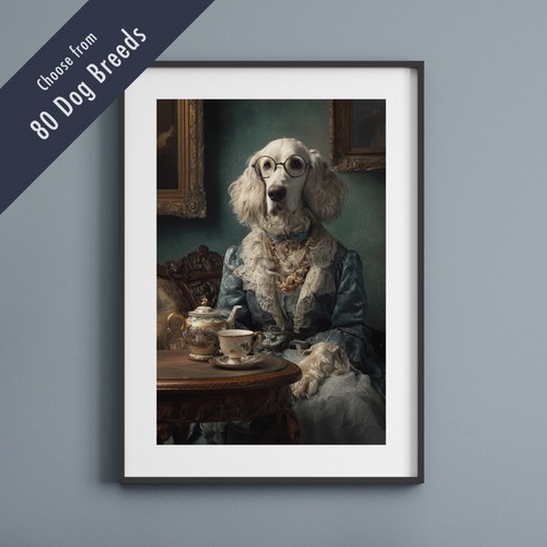 Funny dog tea party - funny,