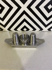 Vintage Old Hall Robert Welch 3pc Stainless Steel Cruet