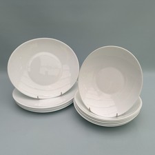 Bormioli Rocco Pure White 6 Pasta Bowls & 6 Dinner Plates Minimilist Dining