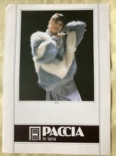 Paccia knitting pattern 413. Mohair sweater with chart 34-38".  NEW, old stock
