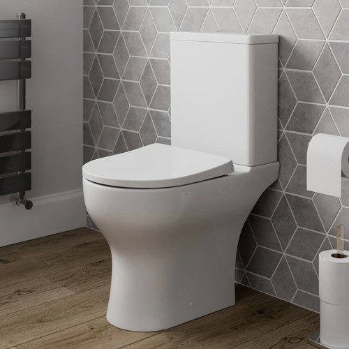 Close coupled rimless toilet - toilet, d