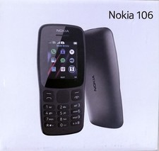 Nokia 106 Dual SIM Unlocked Brand New Basic button Phone Torch Radio Black Mobi