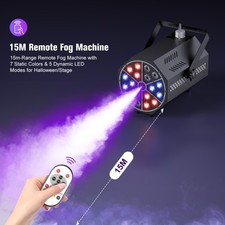 1000W Smoke Machine Fog Mist Haze Hazer Effect 18 LED RGB For Disco Party Xmas