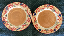 2 CERTIFIED INTERNATIONAL FRANCESCA DINNER PLATES SET GLADDING FLORAL
