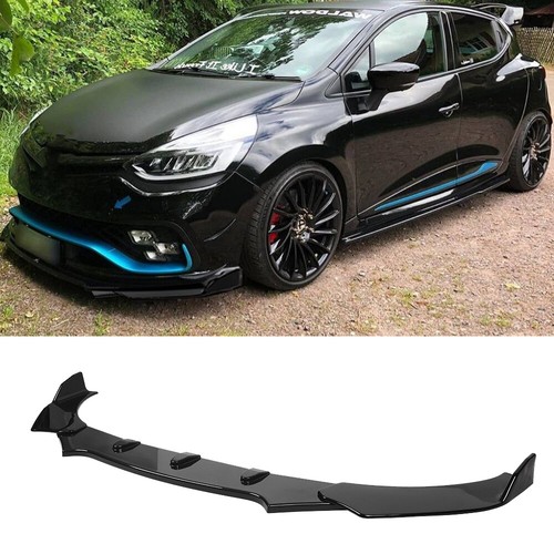 Gloss black front bumper lip - front,