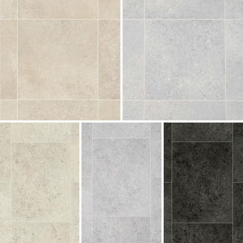 Modern stone tile effect vinyl - effect,