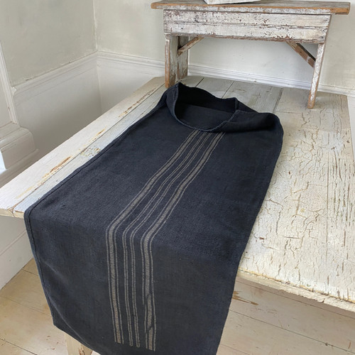 Black grain sack antique dyed