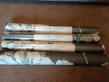 Laura Ashley Hermione Charcoal Wallpapers 3 Rolls in wrappers & 1 unwrapped = 4