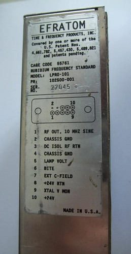 Efratom lpro 101 rubidium - lpro-101,