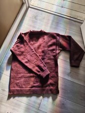 Le Tricoteur Guernsey Jumper 42" Burgundy Red