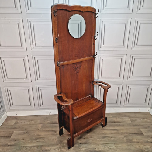 Antique oak hall - oak,