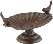 FB162 Double Bird Bath, Brown