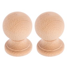  2 Pcs Fence Toppers Wooden Finials Bed Post Decorative for Furniture