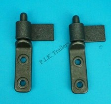 2 x 50mm Tailgate Drop Side Hinge and SELF COLOURED Bolt-on Gudgeon Pin Trailer