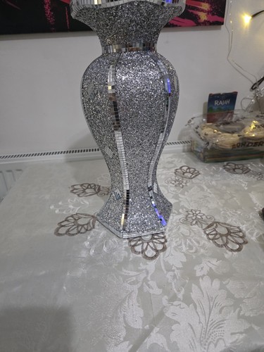 Silver glitter mosaic - glitter,