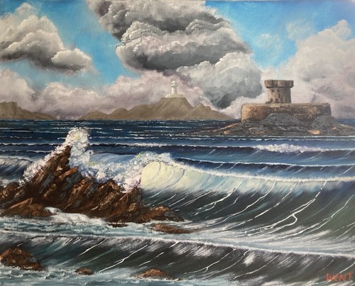 Seascape oil painting - , on