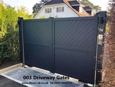 Double Driveway Gates Powder Coated Aluminium