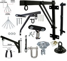 PUNCH BAG Heavy Duty PunchBag Wall Bracket Steel Mount Hanging Stand Hook Chains
