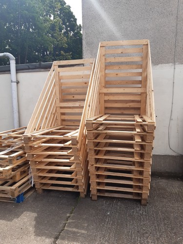 Used wooden pallets high - used,