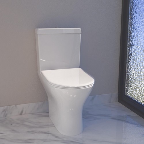 Close coupled toilet short - close,